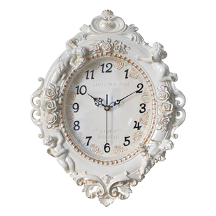 欧式装饰钟表创意客厅石英钟静音挂钟家用卧室艺术单面宾馆挂表