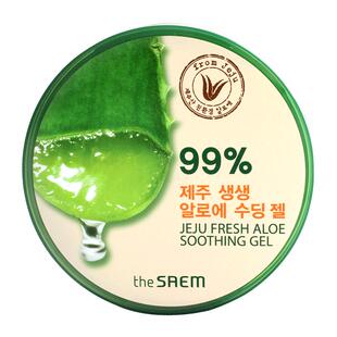 韩国The Saem得鲜芦荟胶免洗保湿补水军训晒后修复面霜冷敷凝胶女