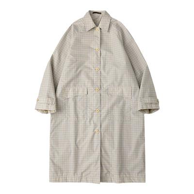 CycleDocument翻领廓形格纹风衣