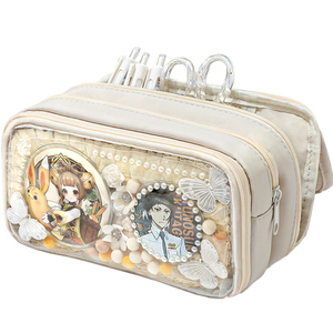 超大双痛层！13层大容量痛包笔袋2026超火女生高颜值ins风透明文具盒女孩款初中生铅笔盒小学生二次元diy材料