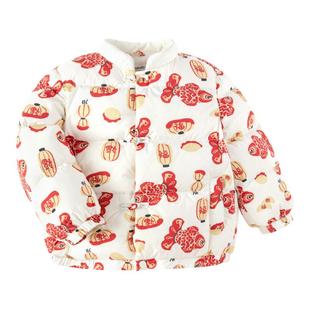 巴拉巴拉宝宝儿童羽绒服冬装男童女童外套红色拜年服国风中式上衣