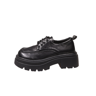 英伦风厚底小皮鞋女2026春季新款复古百搭配裙子松糕乐福鞋jk单鞋