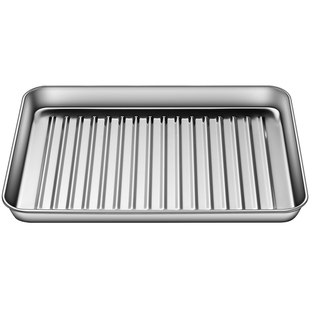 不锈钢铁板烧烤盘家用烤肉盘烘焙户外烤肠烤架长方形烤箱专用托盘