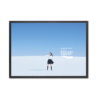 宝矿力海报夏日蓝天大海广告装饰画青春少女活力挂画宫泽理惠墙贴