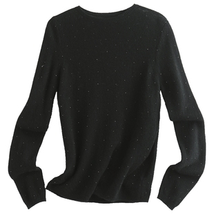 帕罗100%纯羊绒秋冬基础打底毛衣简约多色长袖圆领针织衫羊绒衫女