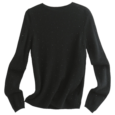 女士打底时尚简约多色圆领羊绒衫