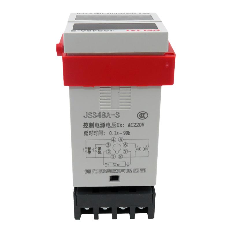 德力西JSS48A数显双时间循环继电器220v通电延时延迟可调时控开关