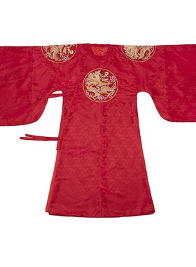 君御明制圆领袍男士汉服红色婚服