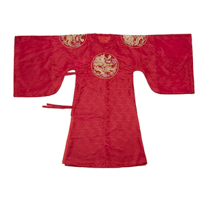 君御明制圆领袍男士汉服红色婚服