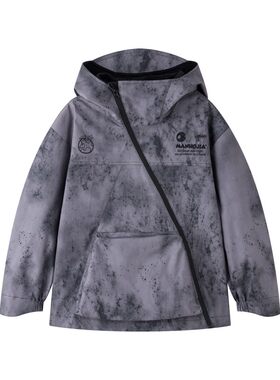 斜拉练防水软壳晕染冲锋外套