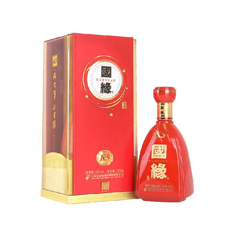 今世缘国缘K5幽雅醇厚型白酒42度500ml*1瓶婚宴喜庆酒水