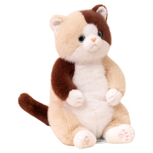 正版呆呆小猫玩偶猫咪毛绒玩具猫猫公仔女孩睡觉抱枕娃娃生日礼物