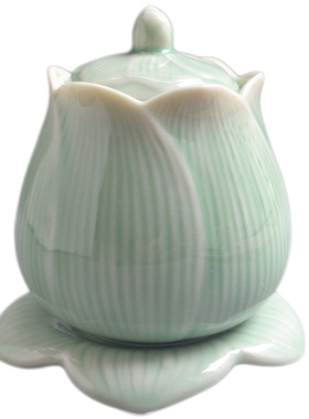 供奉供佛供杯莲花杯子陶瓷圣水杯