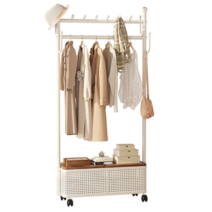 衣帽架落地卧室2026新款金属房间挂衣服架子家用衣架移动多功能