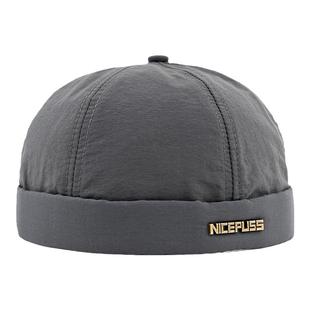 无檐帽子男春夏薄款地主帽男款瓜皮帽女款嘻哈痞子帽个性潮雅痞帽