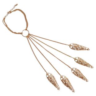 invia古埃及印度肚皮舞配饰金色指甲套戒指一体手链手镯夸张异域