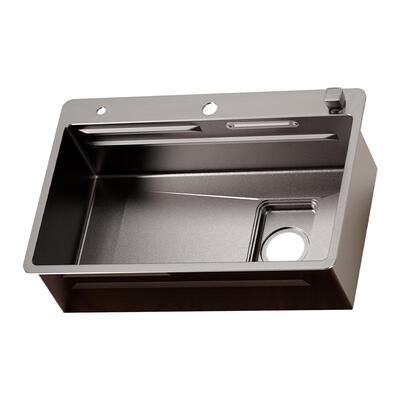 惠达水槽厨房不锈钢大单槽手工槽