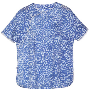 菲伊唐真丝欧根纱夏新中式复古唐装女改良圆领斜襟休闲短袖女上衣