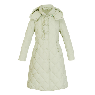 木真了加厚羽绒服中长款新品可拆卸帽子白鸭绒保暖羽绒服936