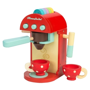 英国LE TOY VAN儿童角色扮演木制积木益智玩具过家家咖啡机模型
