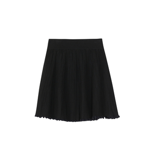 谜底针织半裙女2022秋新款时尚百搭半身裙伞裙短裙223MZ1319