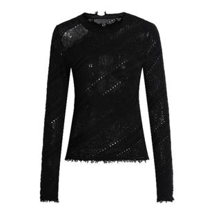 HPLY荷比俪春季新款女蕾丝图案流苏细节针织衫HMD13650109