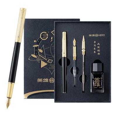 【新年礼物】HERO英雄钢笔礼盒官方旗舰书法练习成人办公用男女士商务高档生日送老师精致礼品学生练字墨水笔