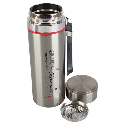 匡迪真空保温杯男便携水杯虑茶杯带提绳304不锈钢杯子大容量850ML
