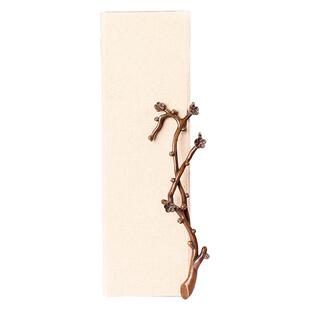 荣宝斋铜器笔架花枝俏仿古典雅铜文房四宝毛笔笔搁摆件书房家用