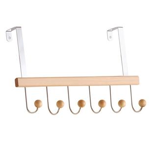 门后挂钩免打孔一排强力承重卧室门上挂衣架钥匙包包卫生间置物架