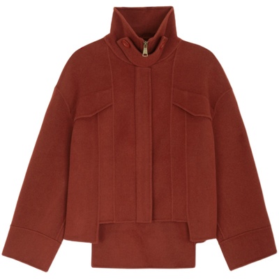 100绵羊毛MSLAN双面呢短外套