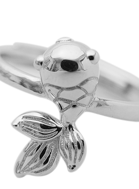 烽之银女纯银古风开口戒指