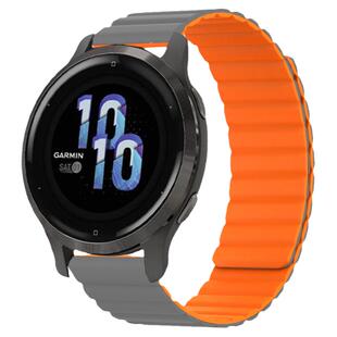 适用Garmin智能运动腕表佳明Forerunner265S/255S表带 VENU2/2S磁吸硅胶替换腕带venu sq非原装配件快拆表带