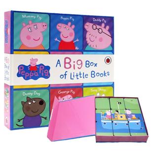 英文原版绘本 Peppa Pig A Big Box of Little Books 小猪佩奇粉红猪小妹 小小手掌书 9本小书 封底可玩拼图0-2岁 启蒙婴幼英语书