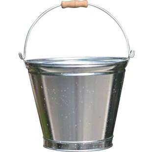 加厚圆形铁皮桶家用提大水桶大号手提铁桶清洁桶挑水装水桶打水桶