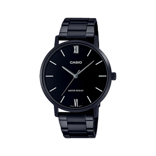 正品casio卡西欧手表男款  黑色时尚简约学生石英男士腕表 黑武士