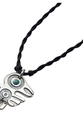 豆豆同款小鸟绿松石项链锁骨链女