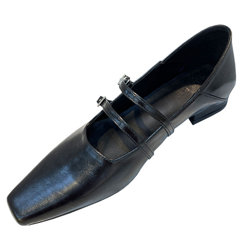 小池在首尔2025春夏韩系尖头浅口皮带扣踩脚两穿优雅玛丽珍鞋女鞋