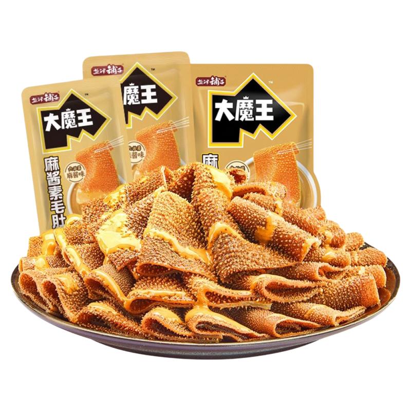 盐津铺子大魔王魔芋素毛肚六必居麻酱味小吃零食休闲食品解馋辣爽