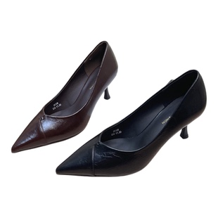 裕达女鞋法式气质高跟鞋女细跟不累脚2025秋新款尖头浅口工作单鞋