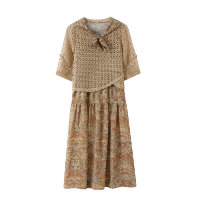 妈妈夏装碎花连衣裙女2026新款洋气中老年气质减龄两件套背心裙子