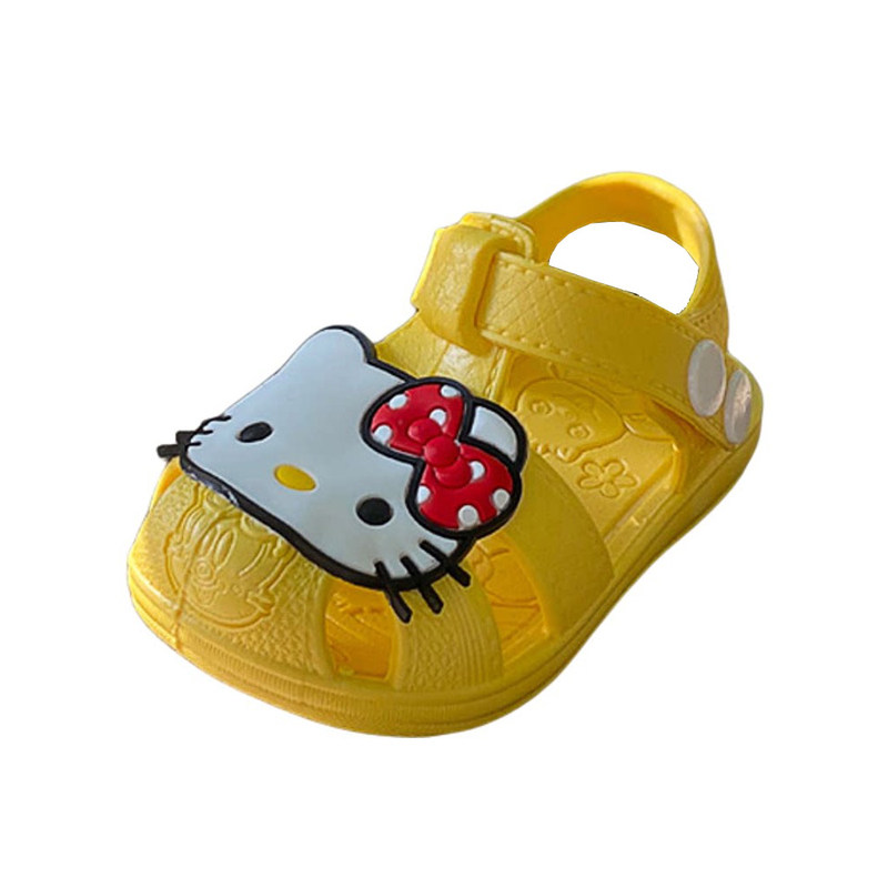 夏季可爱猫咪防踢宝宝学步凉鞋