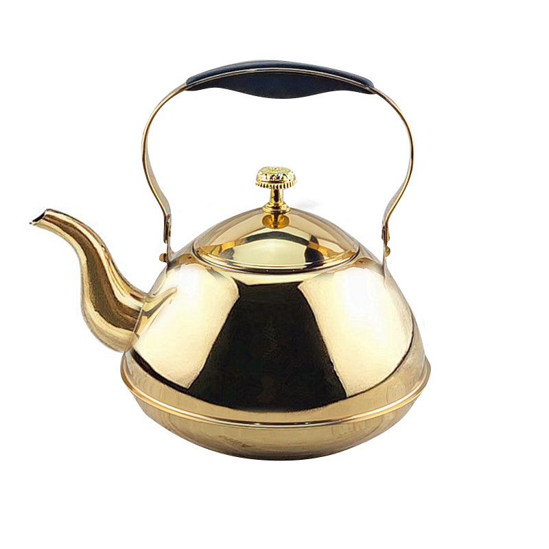一体不锈钢防烫硅胶柄餐厅泡茶壶