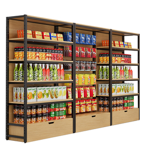 超市货架展示架产品样品零食宠物烟酒母婴店靠墙陈列架文具置物架