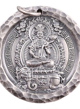 纯银本命佛吊坠足银9999