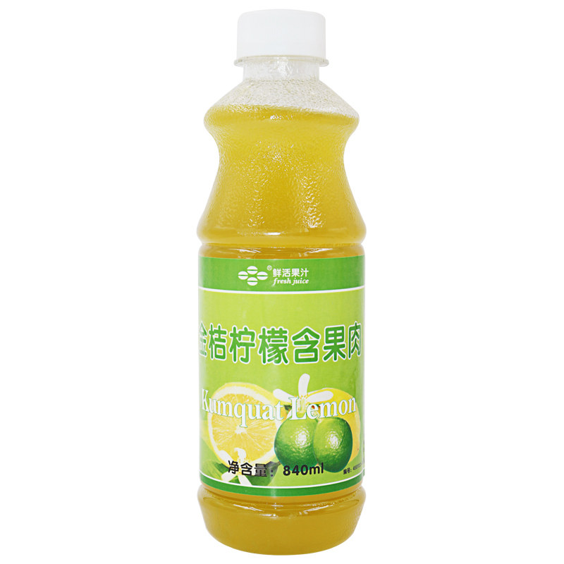 鲜活果汁840ml浓浆金桔柠檬汁