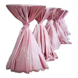 鸡尾酒桌布高脚桌装饰布吧台套展会活动婚礼派对车展活动布置台布