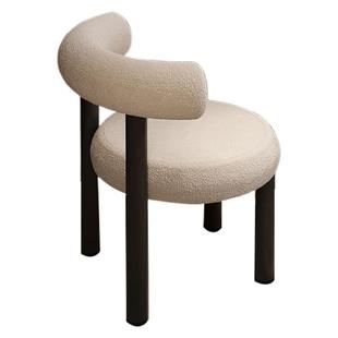 梳妆凳女生卧室家用舒服久坐法式化妆椅网红羊羔绒梳妆台靠背椅子