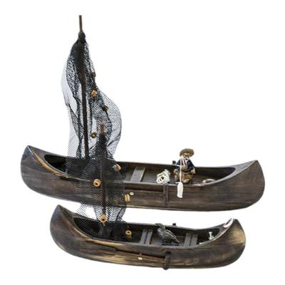 江南水乡风造景可漂浮绍兴乌篷船