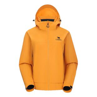 骆驼女装三防冲锋衣短款外套小个子夹克户外三合一防风防水登山服